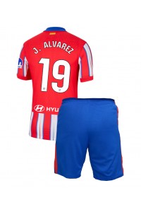 Atletico Madrid Julian Alvarez #19 Babytruitje Thuis tenue Kind 2024-25 Korte Mouw (+ Korte broeken)